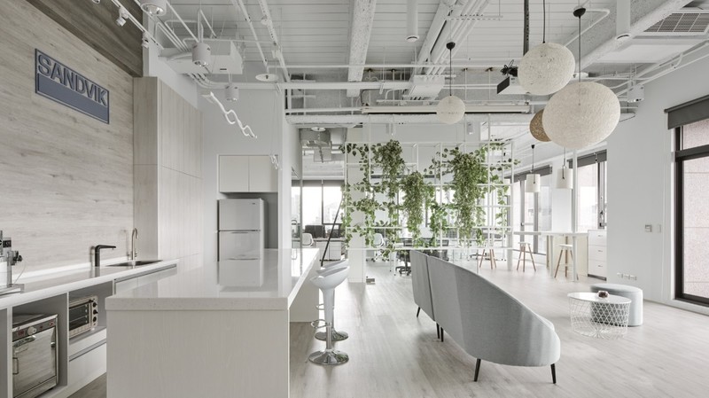 深圳寶安區淺色系簡約風格辦公室裝修元素概念
